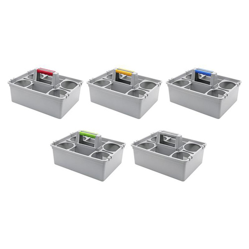 分色管理工具手挽（wǎn）籃 配2個樽隔 紅黃藍綠灰五色可選 CB 02