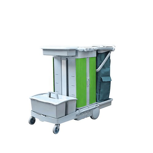 趟門儲物箱平拖清潔服務手推車帶製動裝置 STB 151G