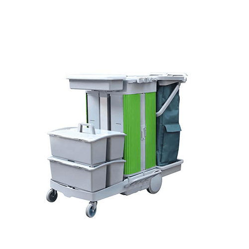 趟門儲物箱平拖清潔服務手推車帶製動裝置 STB 152G