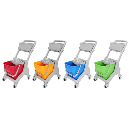 多用途（tú）迷（mí）你清潔服務手推車 / 圓拖（tuō） 配25L水桶（tǒng） JT B25 紅黃藍（lán）綠可選