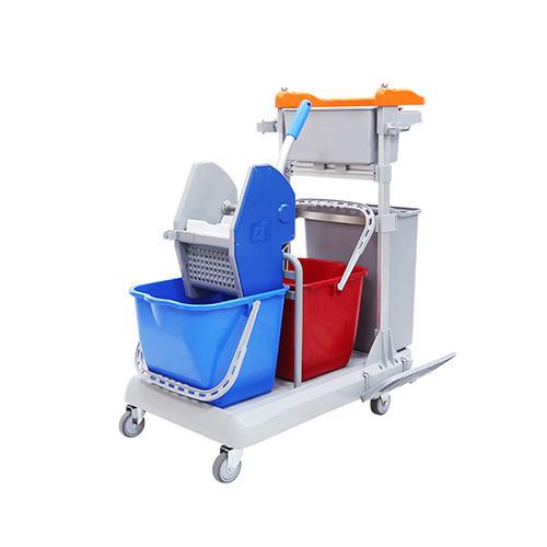 帶（dài）刹車靈動（dòng）型排拖係（xì）統清潔車 配垃圾桶、2個15公升水桶 JDB G30B