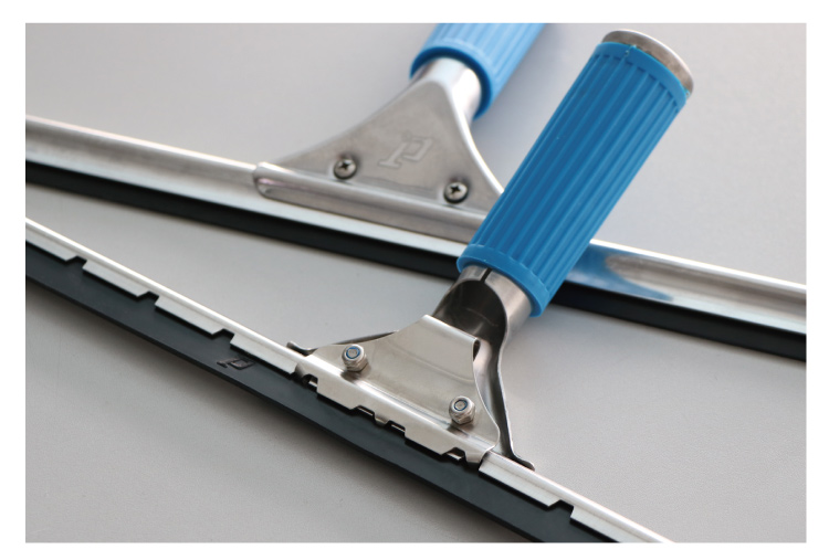 不鏽鋼玻璃刮 配黑（hēi）色硬膠（jiāo）條三叉型手（shǒu）柄