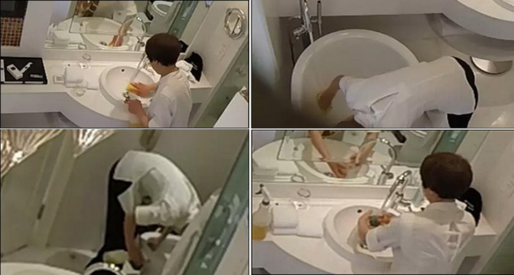 5星級酒店清潔員用毛巾擦完馬桶再擦口杯(bēi)實況曝(pù)光….避免細菌交叉感染,標色分(fèn)區清潔管理係(xì)統不可忽(hū)視!