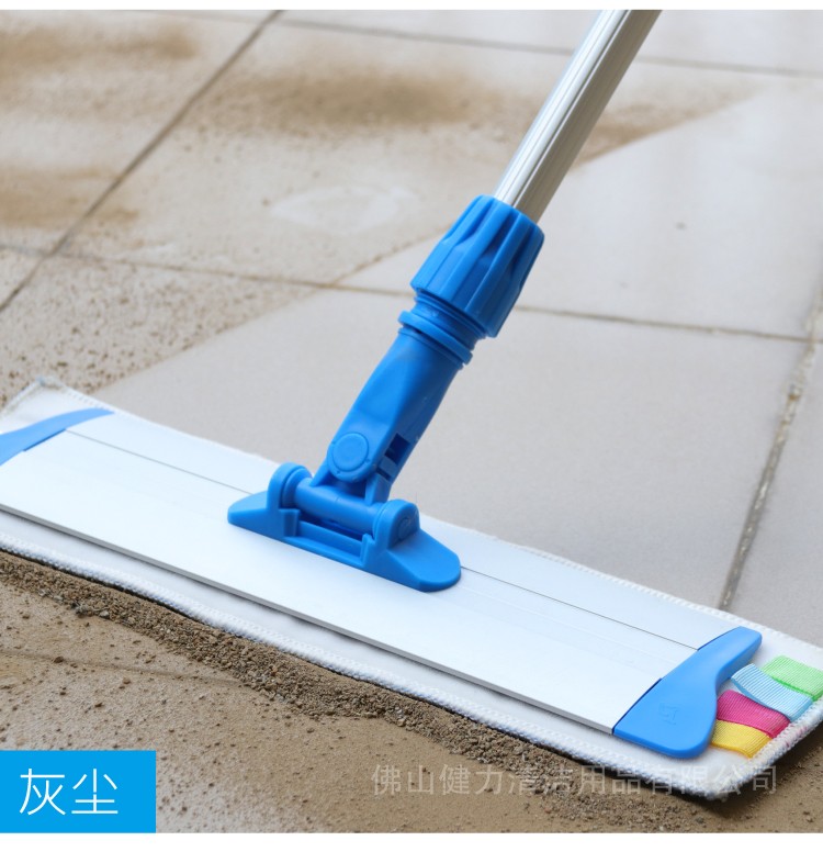 專業型螺紋鎖平拖 配1條平拖布 紅黃藍綠四色可選(xuǎn)