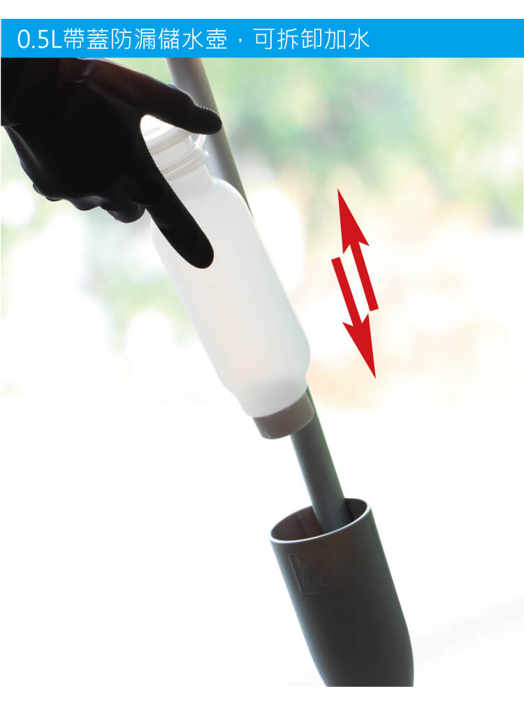 靈動型噴水平拖 配500mL可拆卸水箱2條平拖布 紅（hóng）黃藍綠四色可選 SME 50PEA