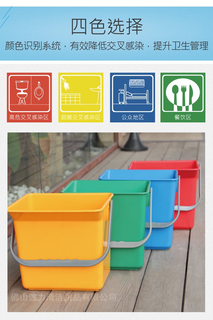 多功能清潔（jié）水（shuǐ）桶 紅（hóng）黃（huáng）藍綠四色可選
